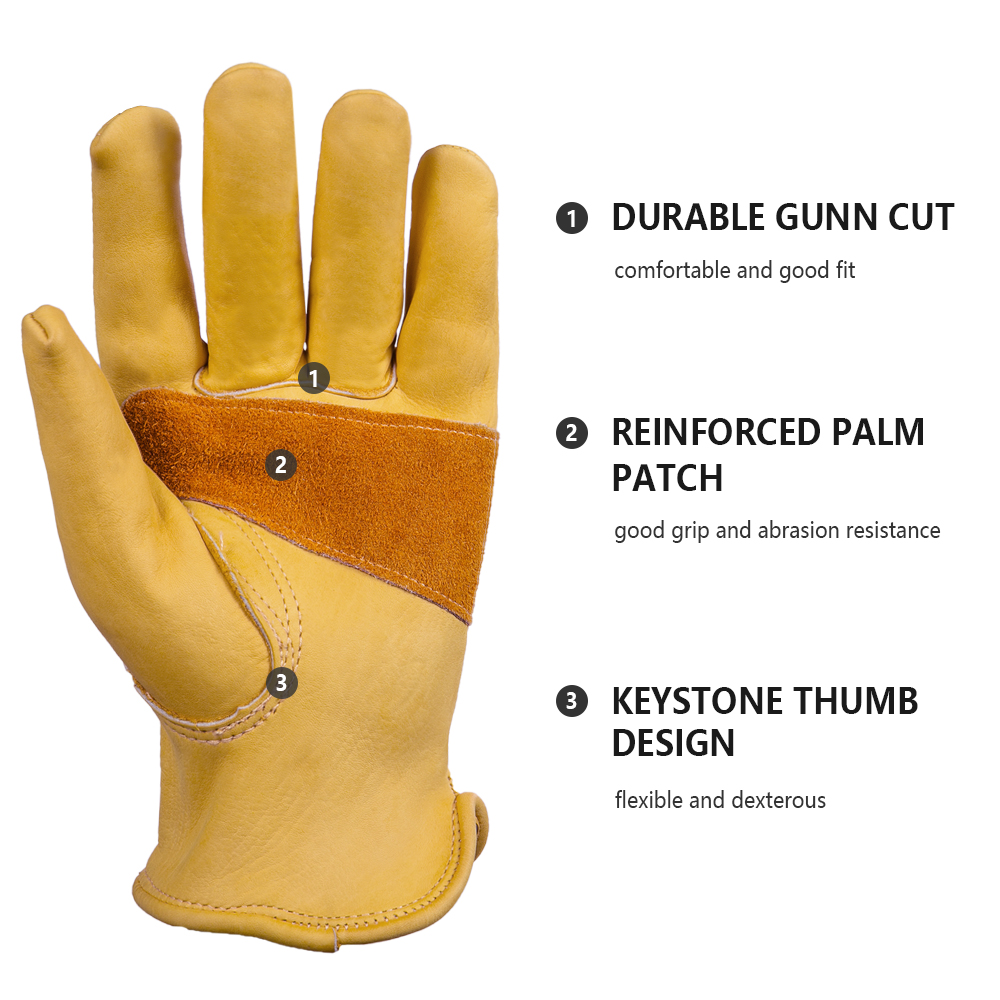 Leather Gloves Men Work Gloves - Leather Driving Glove recension och pris